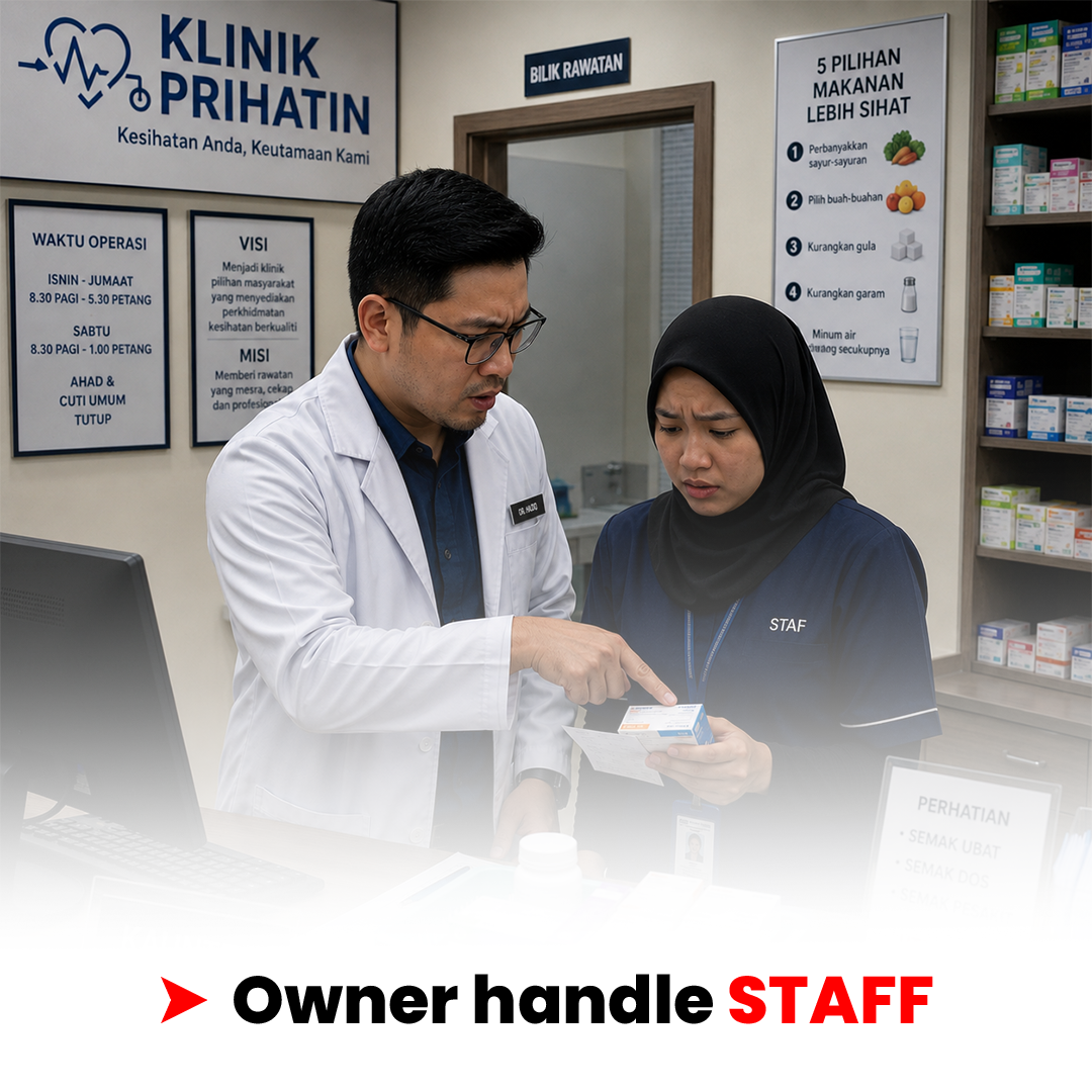 Owner handle staff